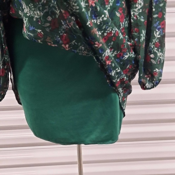 Free Generation Juniors Boho Dress Size Small Green Mini - Picture 4 of 7